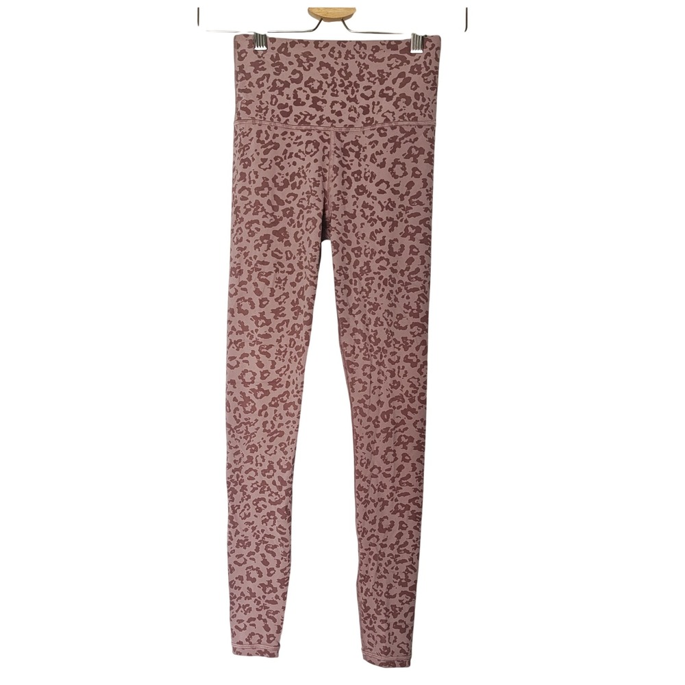 Athleta Elation Ultra High Rise Tight XXS Mauve Pink Leopard Print 501019